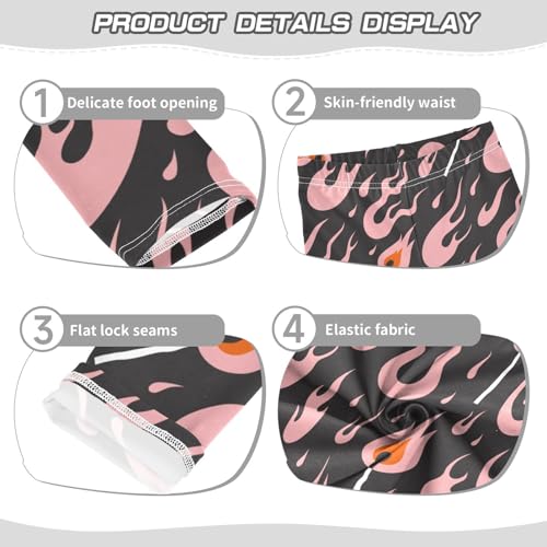 Various Flame Girls Leggings,Workout Leggings for Girls Toddler Athletic Legging Size for 3-10T3