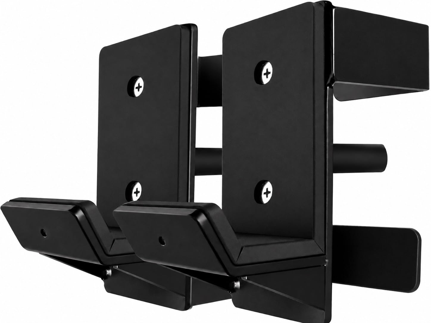 Photo 1 of AINAFIX J Hooks for 3" x 3" Power Rack, Rubber Pad J-Hook for Power Cage, Bottom Reinforced Steel J Cups for Squat Rack (for 3"x3" Rack with 5/8" Hole)