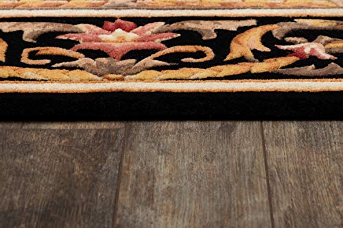 Momeni Harmony India Wool Hand Tufted Medallion Black Area Rug 2' X 3' (Harm2Hai12Blk2030) #TOP2