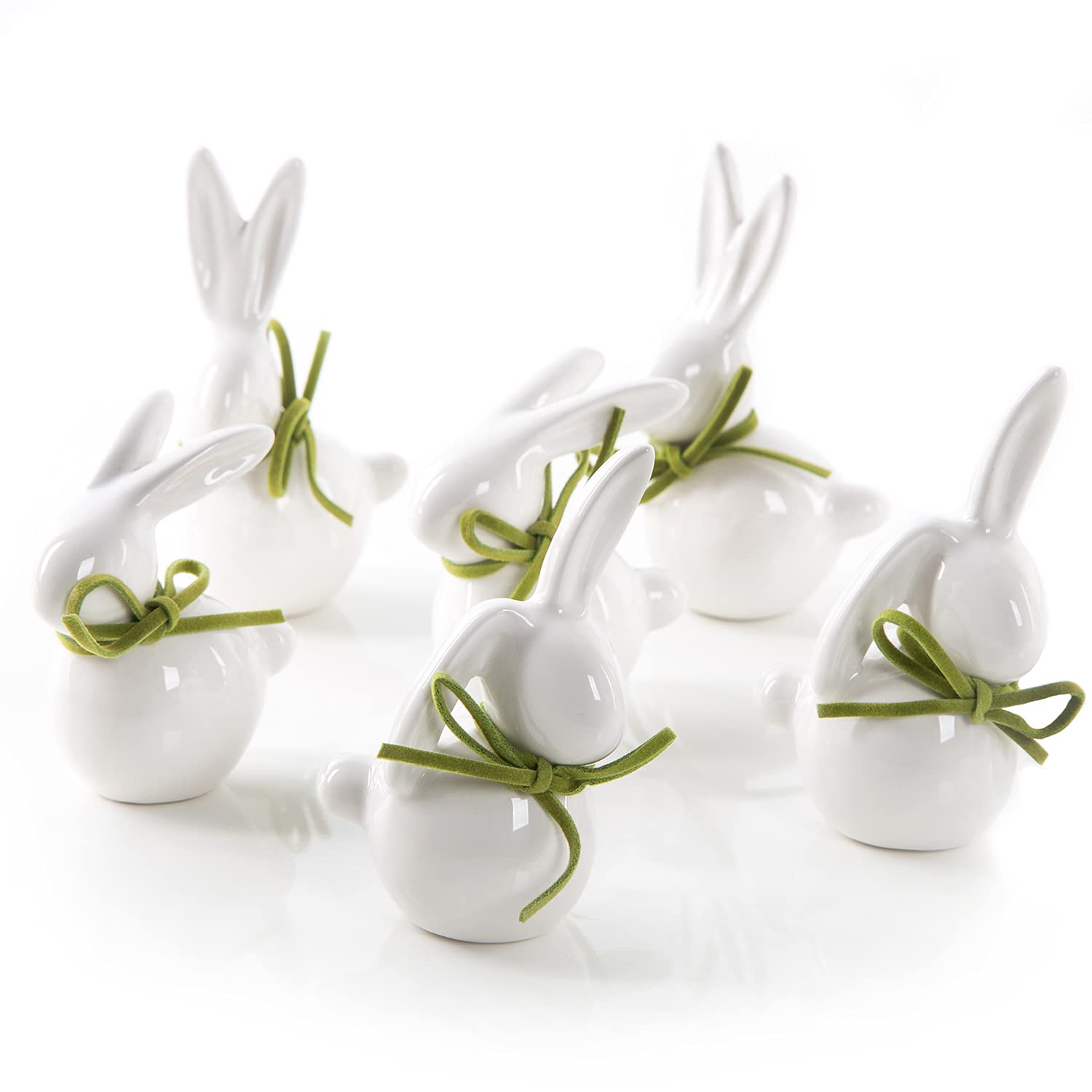 Set 2 Casette Decorative In Ceramica Logbuch-Verlag – Primavera E Pasqua – Gialla E Verde, 9.5 Cm - 5