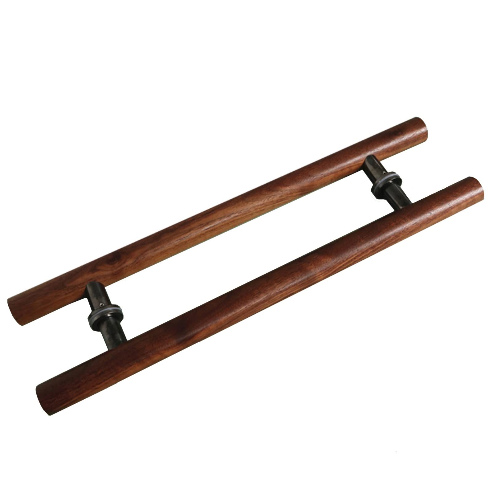 CWCQGH Barn Door Sliding Door Handle Wooden Brown Front Door Handle, Glass Shower Push Pull Door Handle with Fittings, Office/Studio/Hotel Use,100cm/39.3in