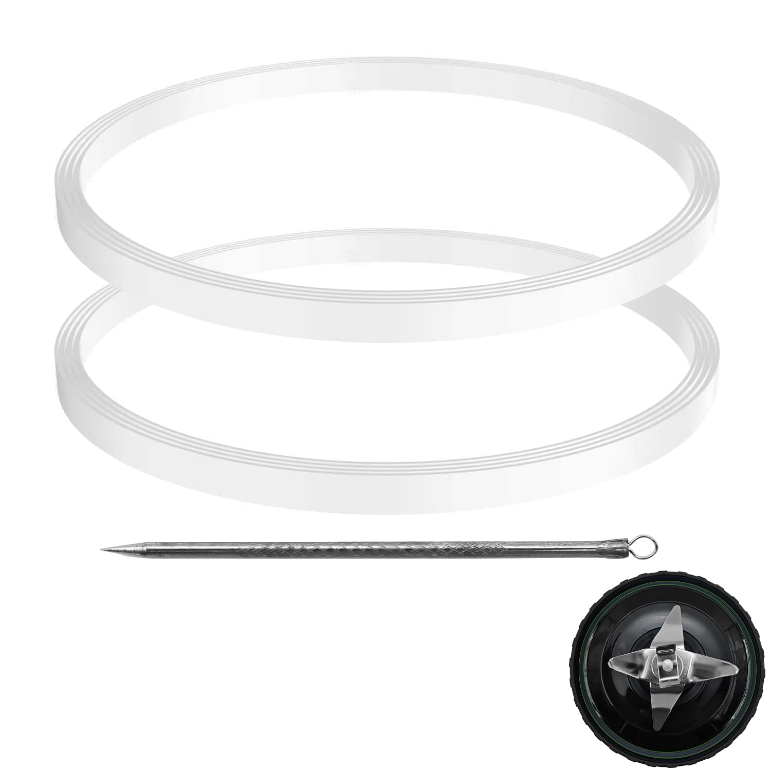 2 Pcs Rubber Gaskets Seal O-Ring Replacement Compatible with Ninja 700W Slim Blender QB3001UKS BL660 BL740 BL770 BL780 BL810, for Ninja Blender Gaskets Rubber Ring Seal Replacement Parts