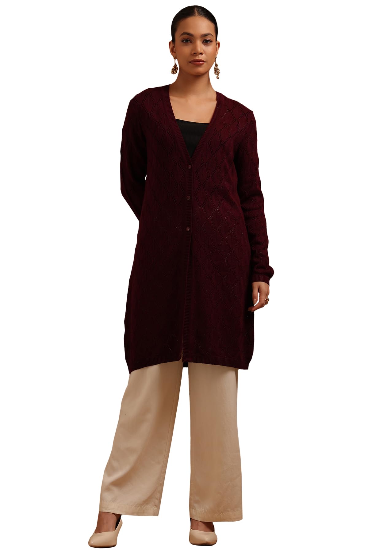 Womens Acrylic Knitted Winter Shrug-image-21
