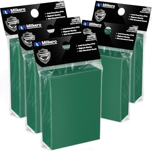 Image of 500 Count Card Sleeves, Matte Magic Card Sleeves, Smooth Shuffle & Tear Resistant, Fit for MTG, TCG, CCG (Dark Green)