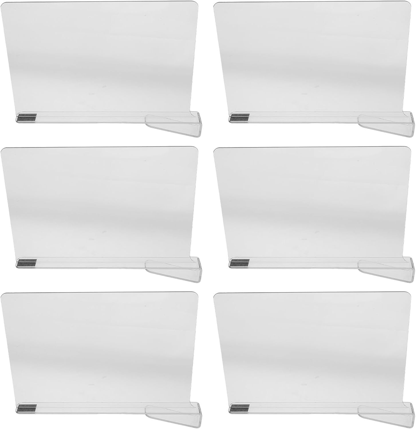 Cabilock 6pcs Acrylic Shelf Dividers for Closet Organization, Wardrobe Partition Panels, Bedroom Storage Accessories for Sweater and Clothes Separation