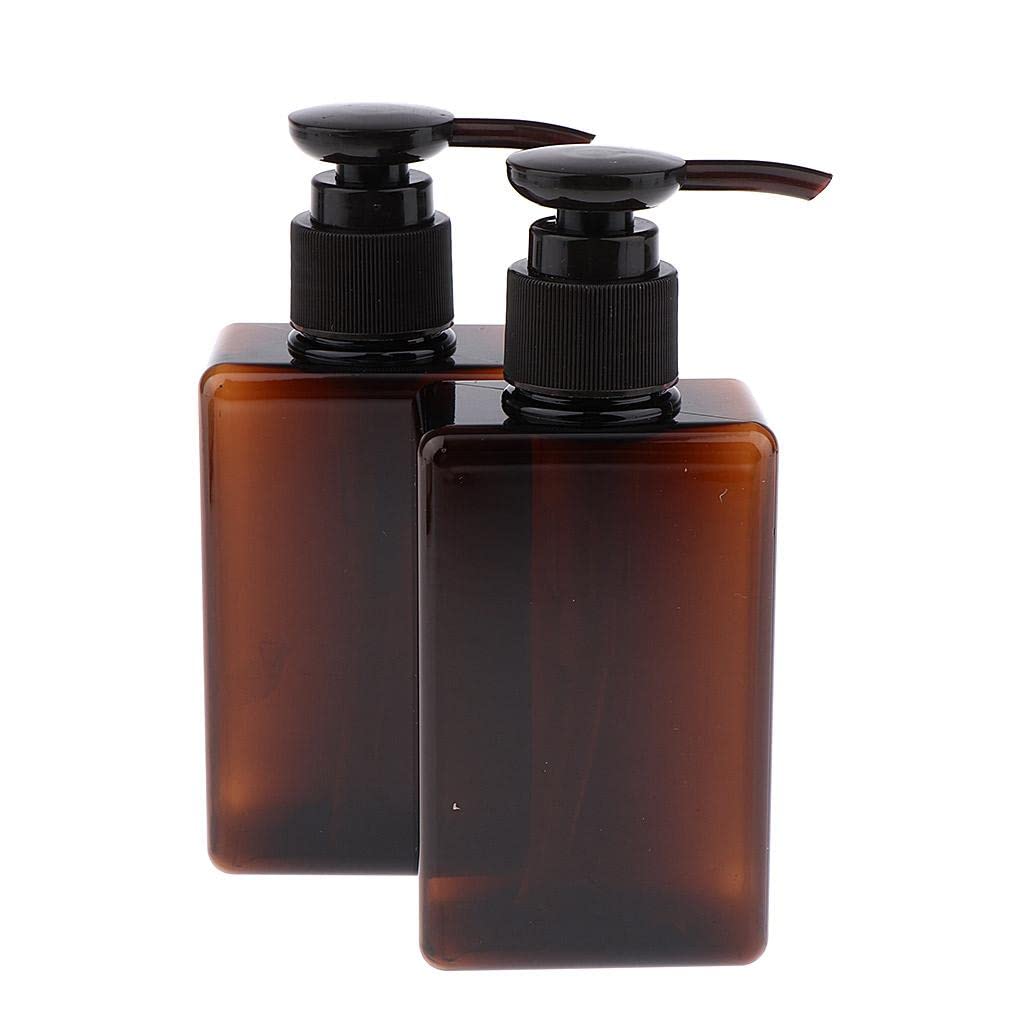 2 Pcs 150mL Empty PET Shampoo Conditioner Pump Bottles Container Brown-picture-12