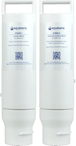 Aquasana SmartFlow Filtro de agua de ósmosis inversa Etapa 1 y etapa 3 de repuesto de carbono y Claryum avanzado Filtros duran 6 meses, no disponible en Yaxa Venezuela