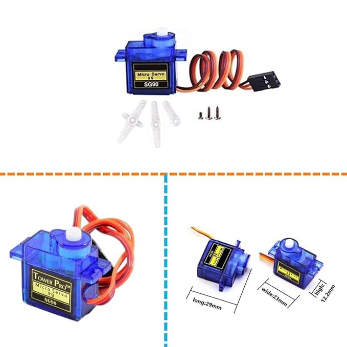 TESTIN ELECTRONICS Robotics NodeMCU ESP8266 Development Board Kit with Ultrasonic Sensor Module, SG90 Servo Motor, Jumper Wires project kit dor experiment students 1