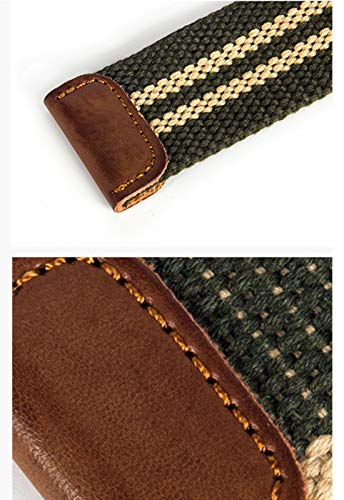 Flygo Men's Juniors Casual Braided Canvas Woven Fabric Belt3