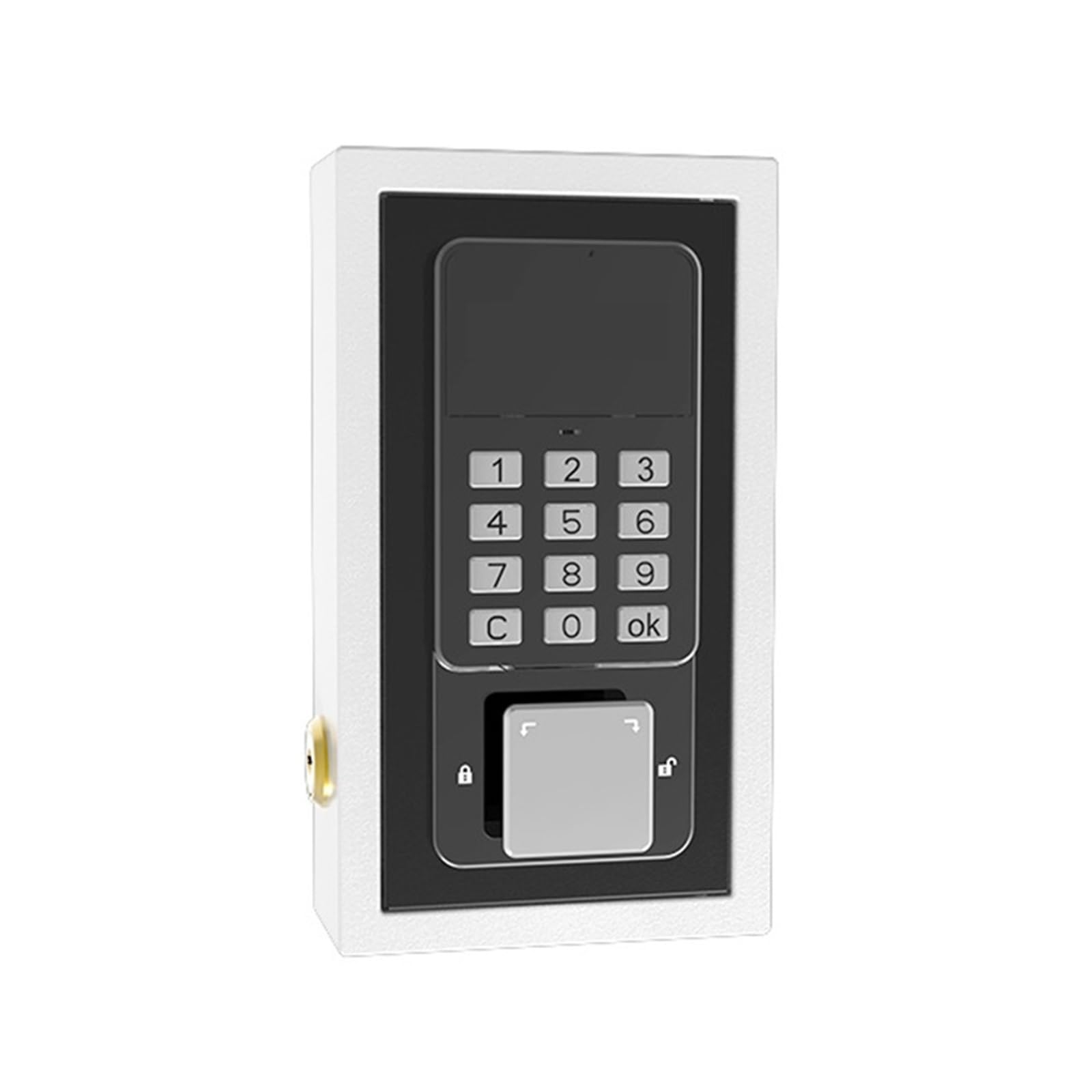 CVFRDD Security Safe Box Wall Mount Safe, Key Storage Box App Remote Organizer Password Security Code Lock No Home Lockbox(Nero)