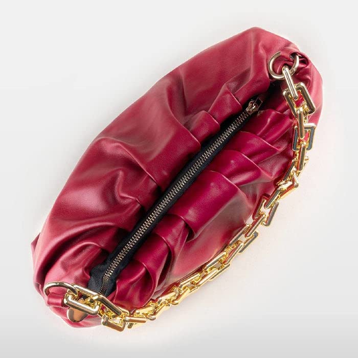 Image of Women's Cloud Shape Sling Bag Trendy Fashion Shoulder Bag Chain Handle Crossbody Bag for Girls