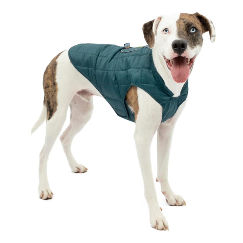 Kurgo Loft Hundejacke - Wendbarer Bequemer Hundemantel für Outdoor-Abenteuer - Wasserabweisend - Sportliche Passform - Waschmschinengeeignet - Reflektierendes Hundezubehör - XL - Tintenblau