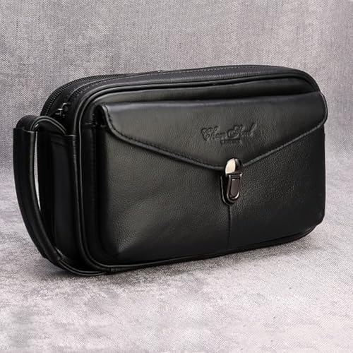 Image of Leather Clutch Purse Wallet Men Wrist Bag
