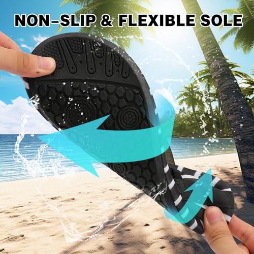 Barefoot Water Shoes for Women Men Non-Slip Yoga Socks Travel Slippers Summer House Shoes for Indoor Outdoor Beach Swim Surf4