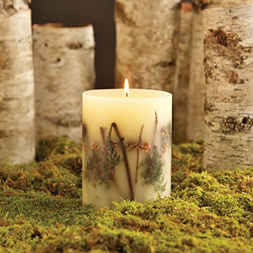 Rosy Rings Forest Round Botanical Candle 120 Hour Burn Time - Notes Of Clary Sage, Creamy Sandal, White Musk Aromatherapy Candles, Woodsy Scent Aroma Luxury Candles, Long Lasting Candles Decor 5.5" H #TOP3