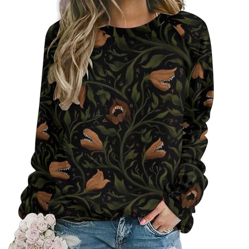 Sweat plante gothique femme doux et ample pour affronter le froid avec style