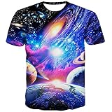 sportbull Outer Space T Shirts for Men 3D Printed Galaxy Solar System Planets Nebula Shirt (Medium, Outer Space)