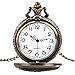 Reloj de cuarzo de bolsillo estilo retrovintage tipo bronce cepillado antiguo para...