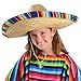 GiftExpress Mexican Sombrero Hat with Serape Trim, Adult Size, 21