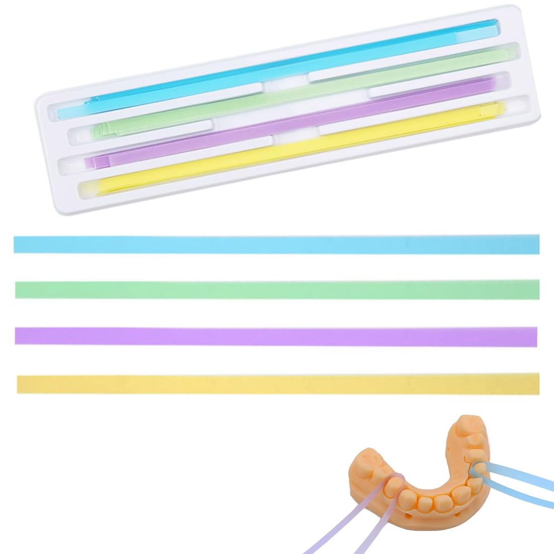 60 Pezzi Carta Abrasiva Dentale per Spazi Vuoti, Carta Vetrata per Dentisti, Strisce Abrasive Interdentali, Carta Abrasiva Dentale, Lucidatura Dei Denti, Finitura Lucida, Strisce Sbiancanti Denti