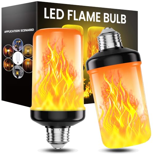 hyrion LED Flame Light Bulbs Flickering Fire Light Outdoor Halloween Porch
