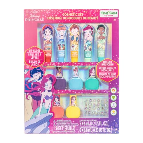 Disney Princess Kinderschminke Set | Mädchen Make-up Set mit Lipgloss,...