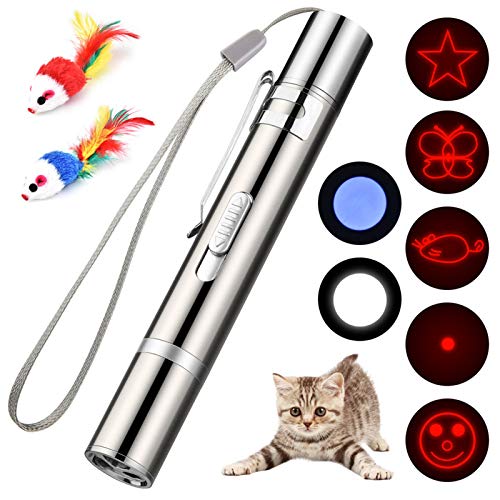 Adaskala engraçado gato caneta lanterna brinquedo LED caneta USB de carregamento 3 modos de iluminaç