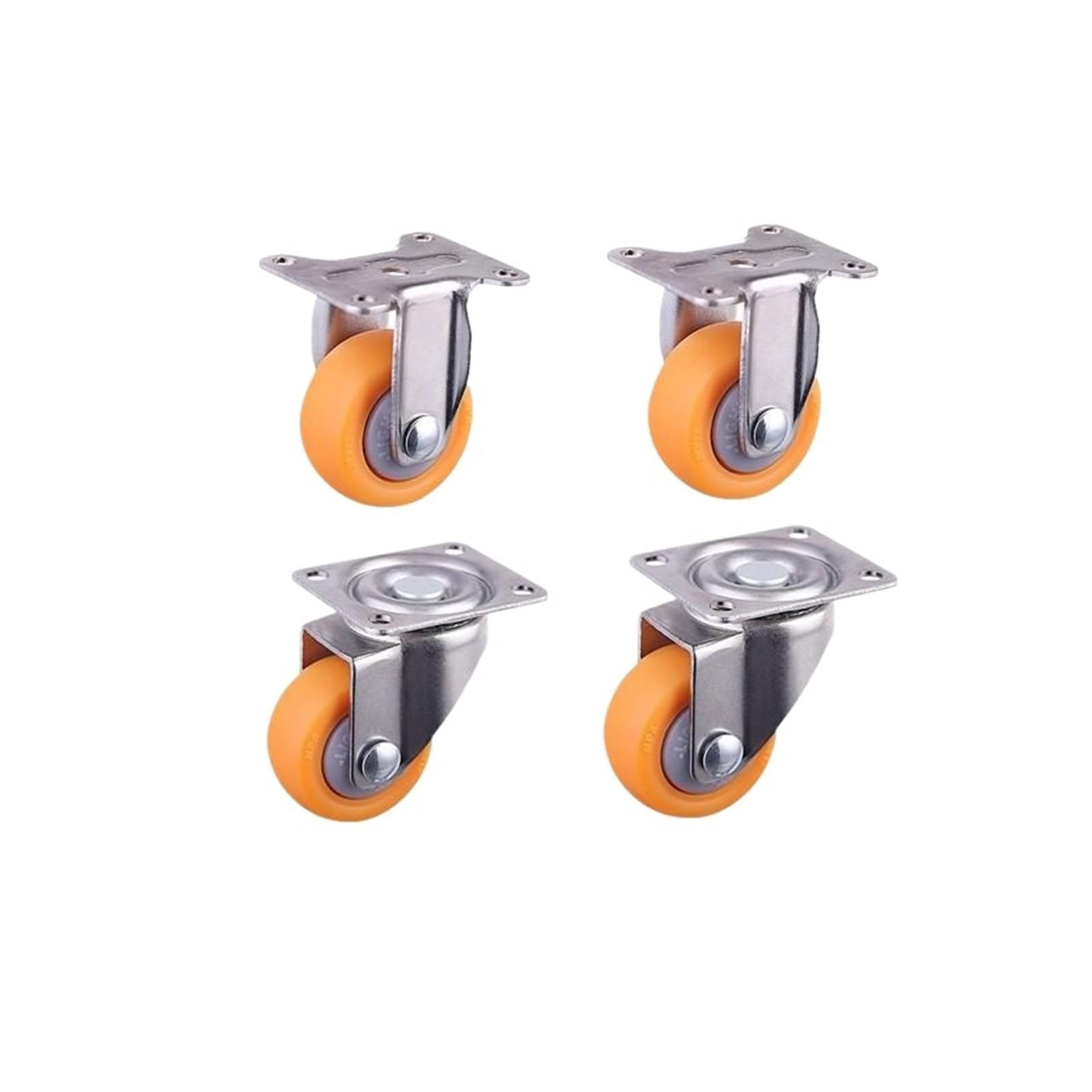 MXXDMOPD 1.5 Inch Screw Casters Orange PP Furniture Wheels Silent Display Cabinet Speaker(G)