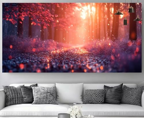 Forêt diamond painting XXL 80x160cm de haute précision avec strass de cristal brillant M-Y815