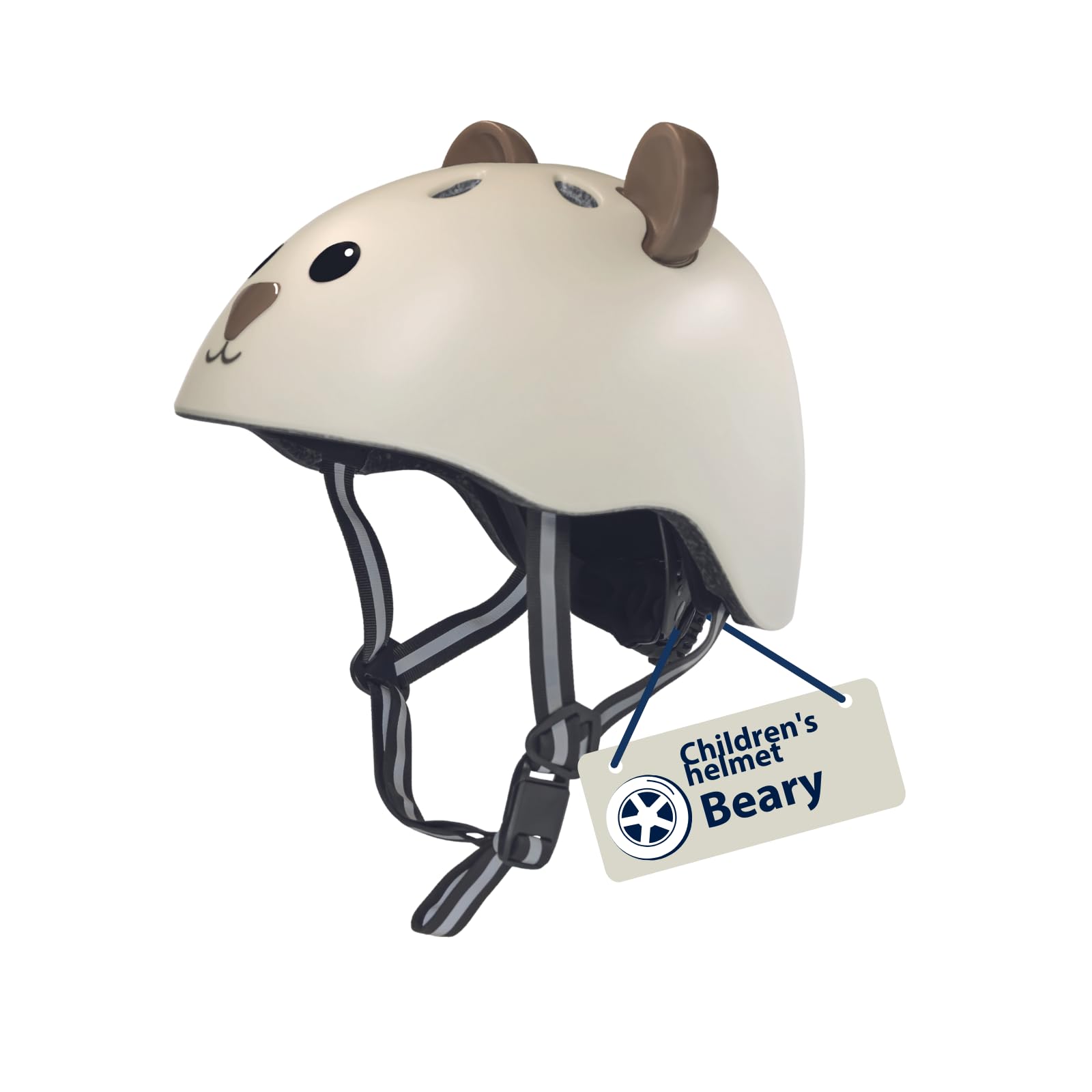 HUDORA Children's Helmet Beary - Comfortable Toddler Helmet in XXS - with Cute Bear Design Helmet for Girls & Boys - Ideal for Balance Bike/Scooter & Bicycle