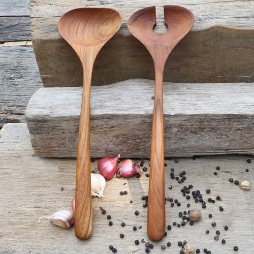 Rico & Plato Assisi Teak Salad Server | 11 3/4