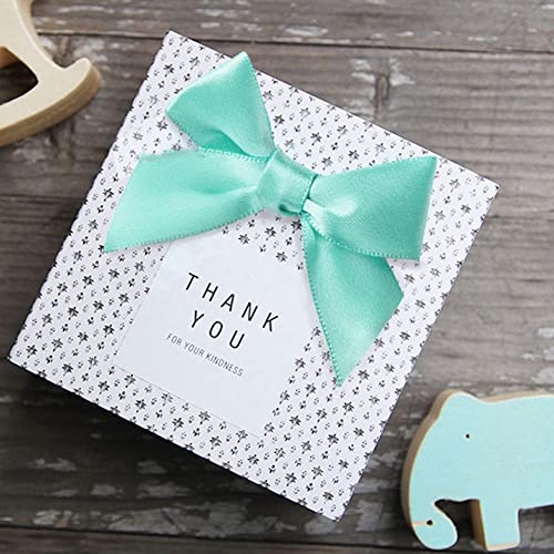 Duories Pack of 50 Small Satin Christmas Bows Gift Ribbon Handmade Satin Ribbon Bowknot for Gift Packaging Handmade DIY, Wedding (Red) - Image 2