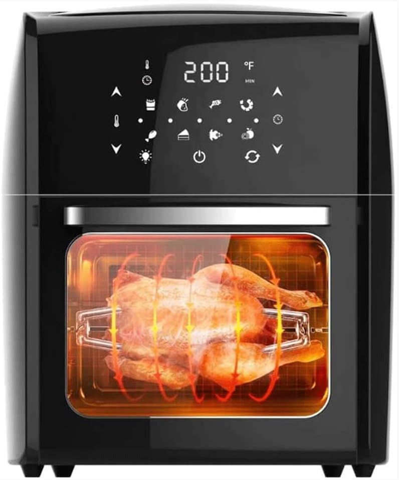 Air Fryer Digital Hot Oven Cooker Touch Screen with Cooking Functions Preheat and Shake Reminder 10L 1800W Digital Air Fryer*