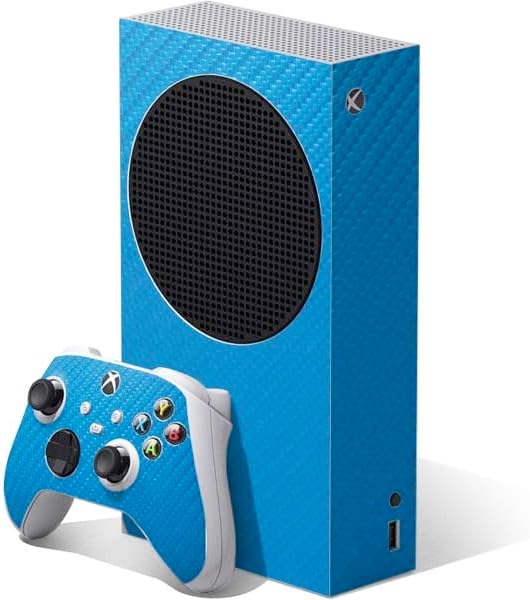 Skinit Decal Gaming Skin Compatible with Xbox Series S Bundle - Silver Carbon Fiber Specialty Texture Material Design