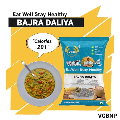 Image of Vasani G Bajra Dalia | Pearl Millet Porridge | Bulrush /Cattail | Bajri /Sajjalu /Sajje /Kambu | Whole Grain Daliya - 1 kg
