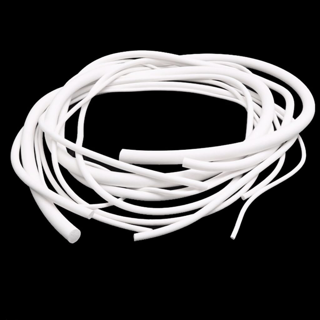 Tira de sellado de espuma de silicona, Tira de sellado espuma caucho silicona, color blanco, 1 m, 1-25 mm diámetro(25mm)
