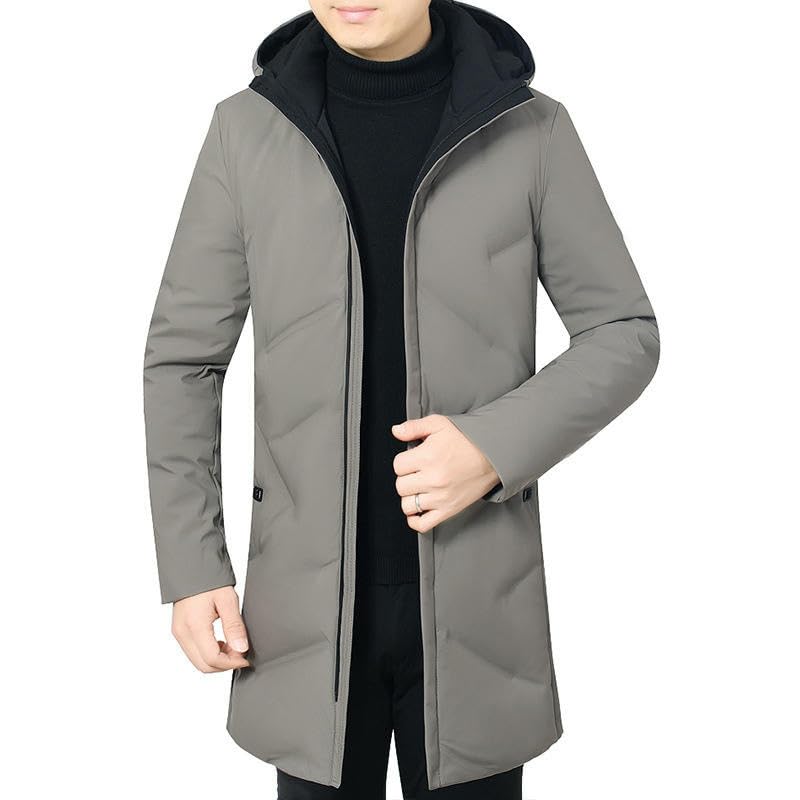 Abrigo de invierno para hombre con capucha de dise&ntilde;o coreano premium 6
