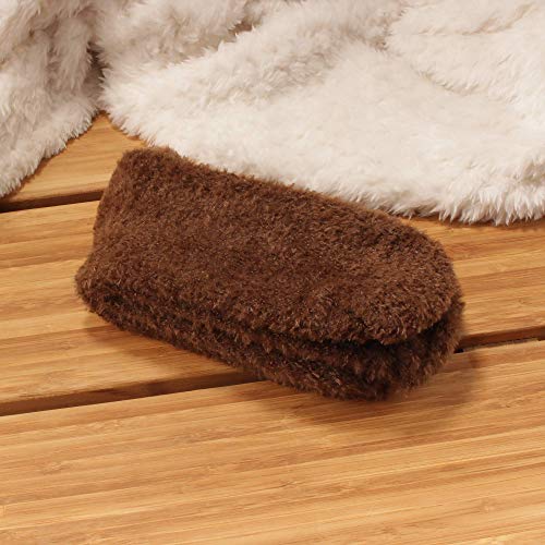 Image of BambooMN Women's Super Soft and Cozy Feather Light Fuzzy Socks - Multiple Color Options - Two Sizes - Value Packs