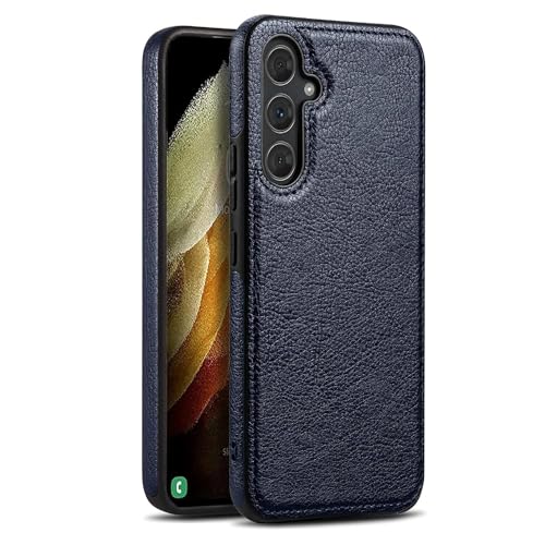 Image of MOBILOVE PU Leather Flexible Back Case Cover for | Samsung Galaxy S24 Plus 5G (Blue)