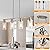KPIOK Kitchen Island Lighting, 4-Light Farmhouse Dining Room Light Fixtures Over Table, Linear Chandelier Pendant Lighting for Kitchen Island for Brushed Nickel Finish with Clear Glass Shade