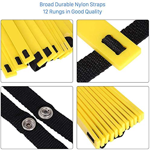KIKILIVE Agility Ladder, Speed Agility Training Footwork Equipment 12 Rung with Carrying Bag for Sports Soccer, Football, Exercise Fitness