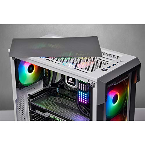 Corsair CC-9011174-WW iCUE 220T RGB Airflow gehard glas Mid-Tower ATX Smart Gaming behuizing, wit - Image 7