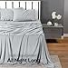 Utopia Bedding Queen Sheet Set - Jersey Knit Sheets 4 Piece – Cotton – Soft T-Shirt Stretchy Sheets (Heather Light Grey)