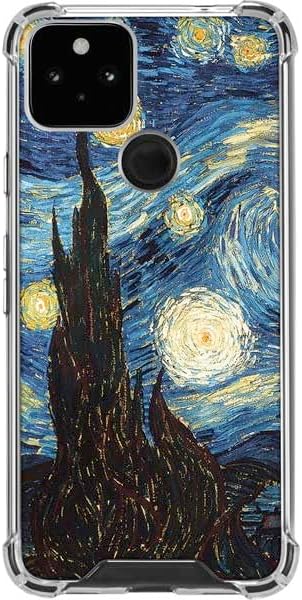 Skinit Clear Phone Case Compatible with Google Pixel 5 - Officially Licensed Van Gogh - The Starry Night by Van Gogh Design
