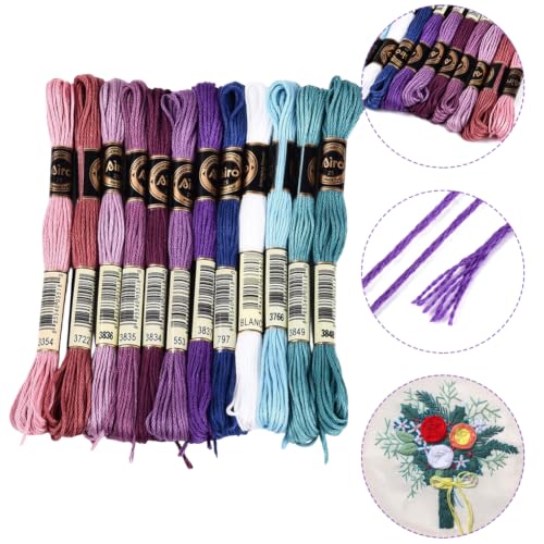 Image of 105 Yards Embroidery Floss Colored Thread for Hand Sewing DIY