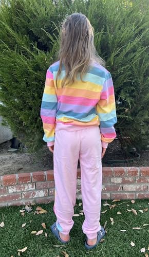 Image of Little Girls 2 Piece Outfits Ruffle Sleeve Unicorn Sweatshirts Top and Leggings Set School Outfits Kids Clothing Set