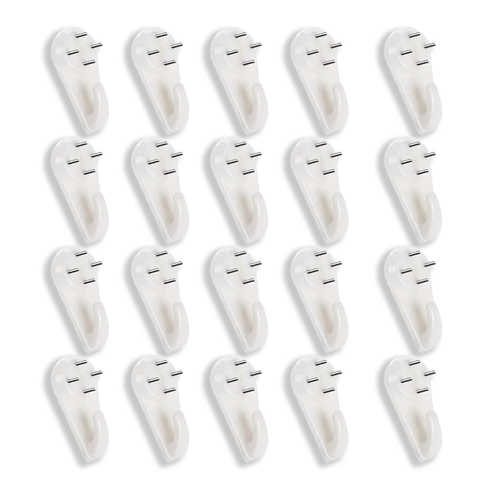 Photo 1 of Concrete Wall Hooks, 20pcs Invisible Nail Hangers, No-Damage Wall Picture Hanger - Powerful Concrete & Drywall Hooks for Picture & Clock Hangers