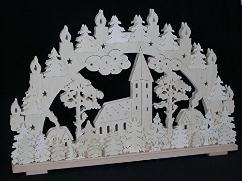Lit électrique de voûte en bois sculpté paysage église et loges traditionnelles