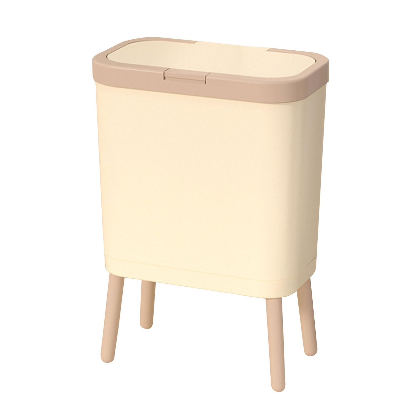 Buxuaaaa Standing Trash Can Large Capacity Trash Container with Press Open Lid Waste Basket Garbage Can Kitchen Bathroom Trashcan