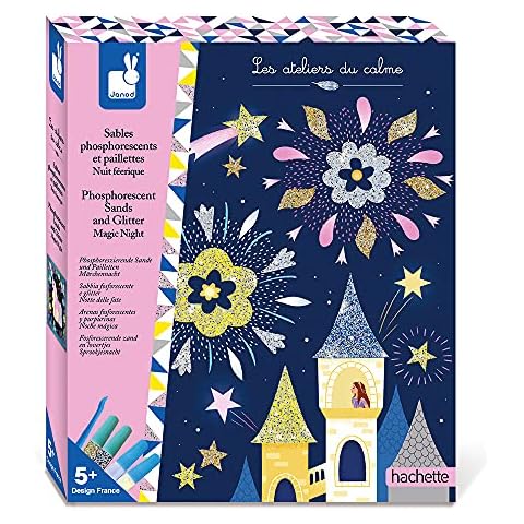 Janod J07885 Magic Night Phosphorescent Sands and Glitter Cover
